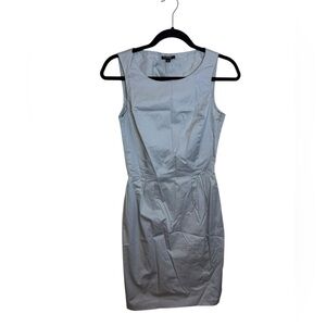 Sisley Light Gray Classic Cotton Sheath Dress